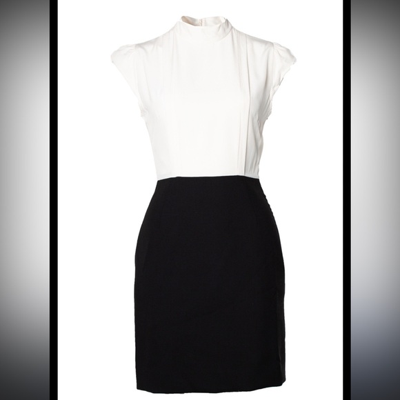 Sandro SILK Black and White DRESS - Picture 1 of 4